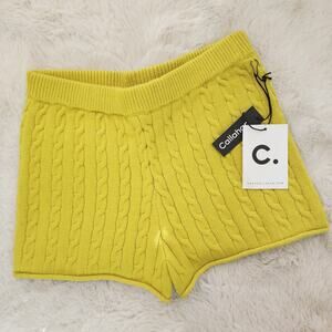 Callahan Winona Cable Knit Sweater Shorts Dandelion Yellow NWT Revolve XS New